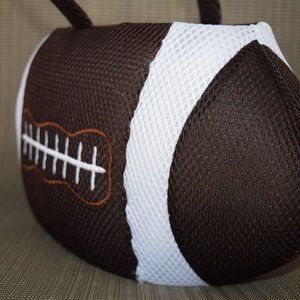 Football shaped basked ideal for Youth Team or //Super Bowl party